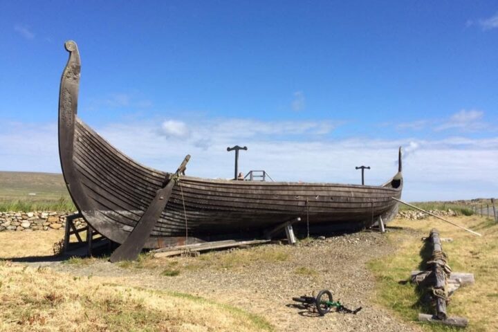 Shetland Minibus tours Viking longship